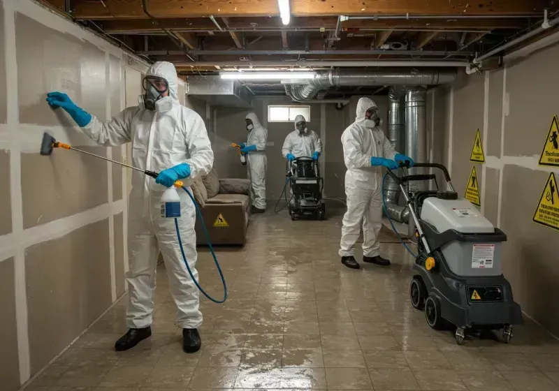 Basement Moisture Removal and Structural Drying process in Carbon County, MT